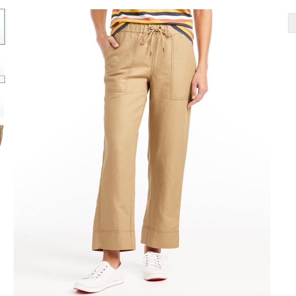 L.L. Bean Pants - LL Bean Signature Linen Cotton Pull-On Camp Pants NWT